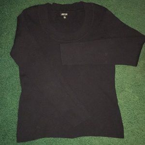 Black Ribbed Apt. 9 Sweater
